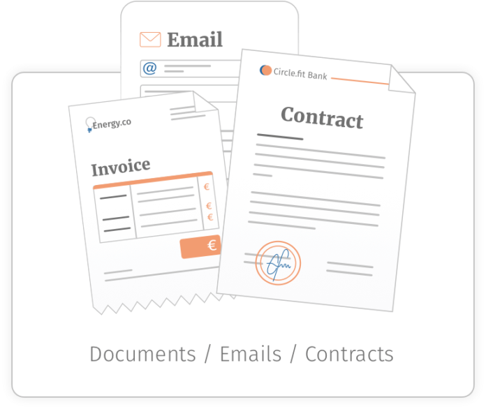 We extract information from all types of documents, emails, invoices, contracts, etc.