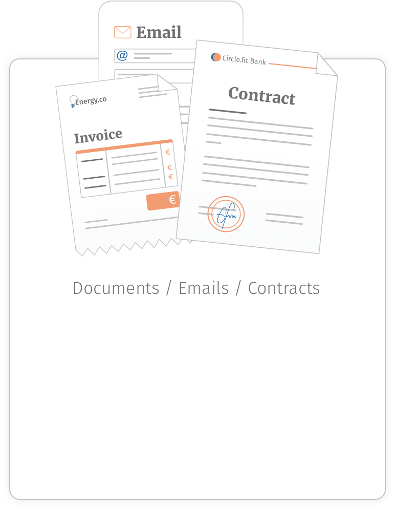 Extracting information from all types of documents, emails, invoices, contracts